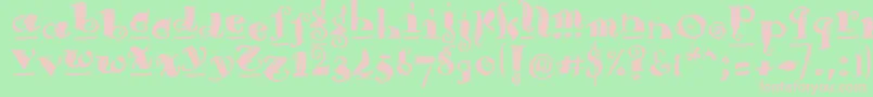 Brouss Font – Pink Fonts on Green Background