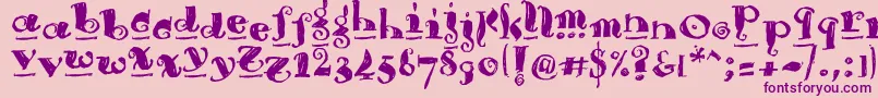 Brouss Font – Purple Fonts on Pink Background