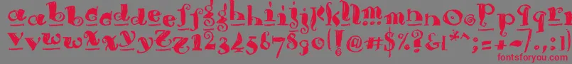 Brouss Font – Red Fonts on Gray Background