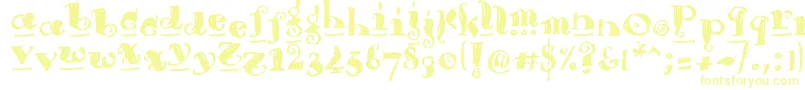 Brouss Font – Yellow Fonts on White Background