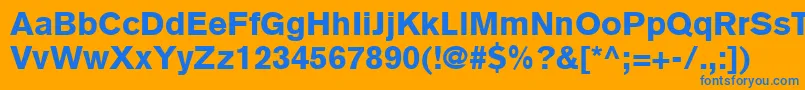 BasiccommercialLtBlack Font – Blue Fonts on Orange Background