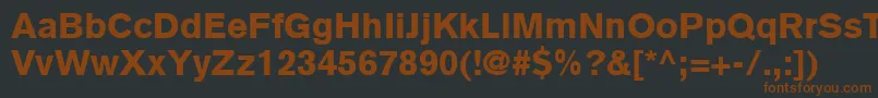 Шрифт BasiccommercialLtBlack – коричневые шрифты на чёрном фоне