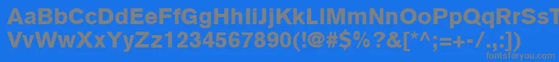 フォントBasiccommercialLtBlack – 青い背景に灰色の文字