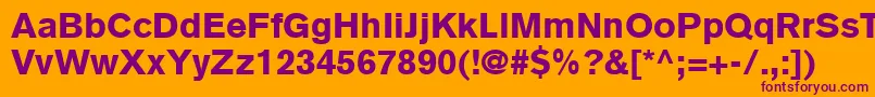 BasiccommercialLtBlack Font – Purple Fonts on Orange Background