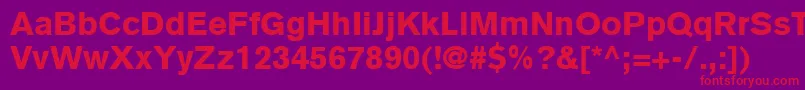 BasiccommercialLtBlack Font – Red Fonts on Purple Background