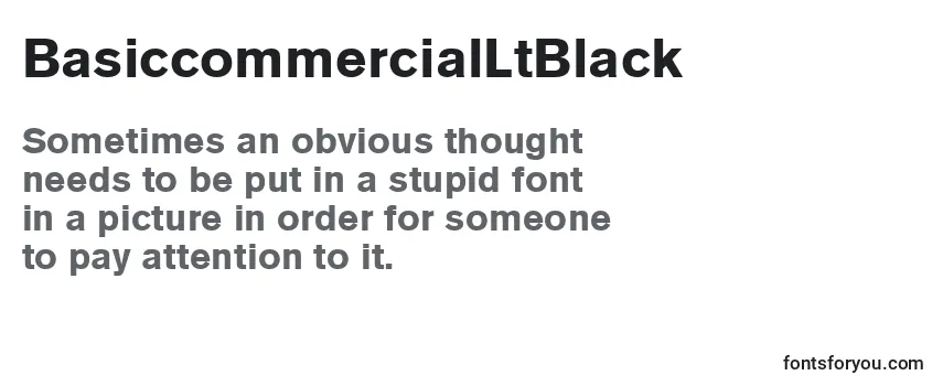 BasiccommercialLtBlack Font