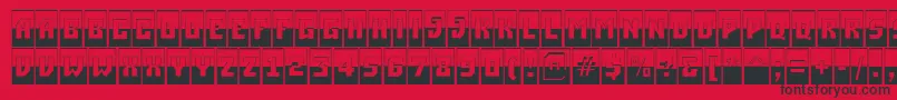 フォントASimplercmbwBold – 赤い背景に黒い文字