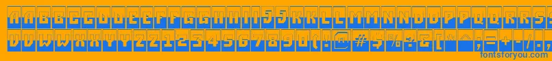 ASimplercmbwBold Font – Blue Fonts on Orange Background