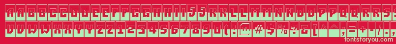 ASimplercmbwBold Font – Green Fonts on Red Background