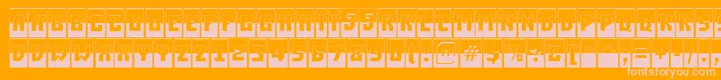 Fonte ASimplercmbwBold – fontes rosa em um fundo laranja