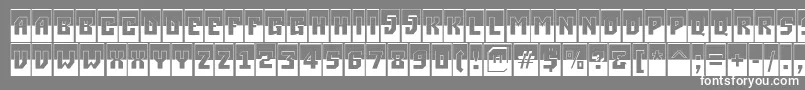フォントASimplercmbwBold – 灰色の背景に白い文字