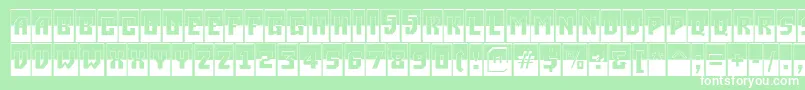 ASimplercmbwBold-fontti – valkoiset fontit vihreällä taustalla