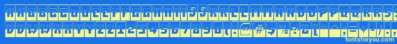 ASimplercmbwBold Font – Yellow Fonts on Blue Background