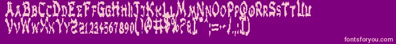 Zenc Font – Pink Fonts on Purple Background