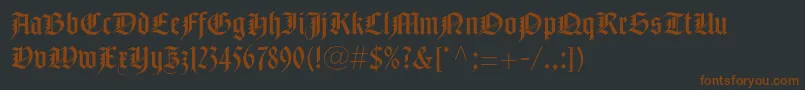 フォントNotredameltstdRoman – 黒い背景に茶色のフォント