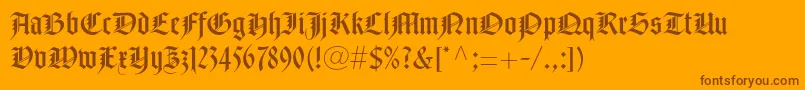 NotredameltstdRoman Font – Brown Fonts on Orange Background