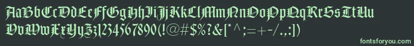 NotredameltstdRoman Font – Green Fonts on Black Background