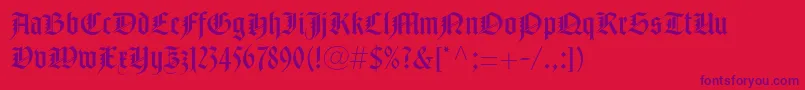 NotredameltstdRoman Font – Purple Fonts on Red Background