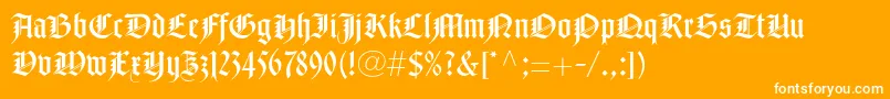 Weitere Informationen zur NotredameltstdRoman-Schriftart NotredameltstdRoman-Schriftart – Weiße Schriften auf orangefarbenem Hintergrund