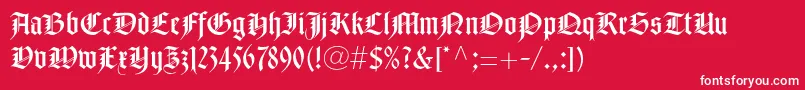 NotredameltstdRoman Font – White Fonts on Red Background