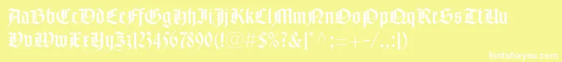NotredameltstdRoman Font – White Fonts on Yellow Background