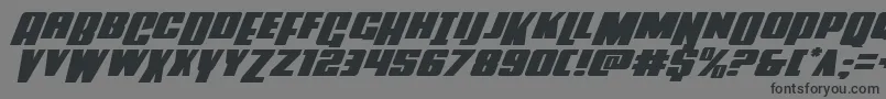 Powerlordexpandital Font – Black Fonts on Gray Background