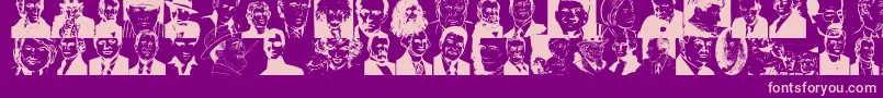 Famousfaces Font – Pink Fonts on Purple Background