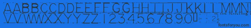 Mechf Font – Black Fonts on Blue Background