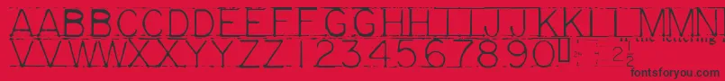 Mechf Font – Black Fonts on Red Background