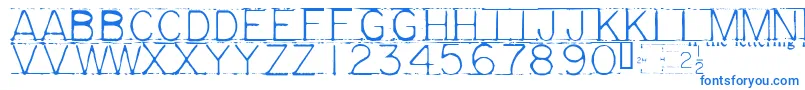 Mechf Font – Blue Fonts on White Background