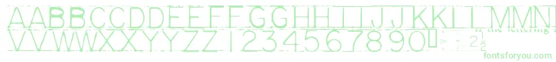 Mechf Font – Green Fonts on White Background