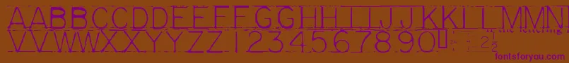 Mechf Font – Purple Fonts on Brown Background