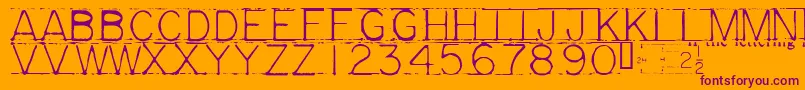 Mechf Font – Purple Fonts on Orange Background