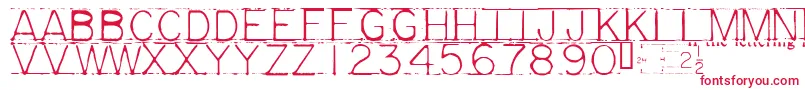 Mechf Font – Red Fonts on White Background