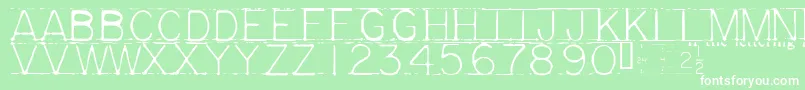 Mechf Font – White Fonts on Green Background