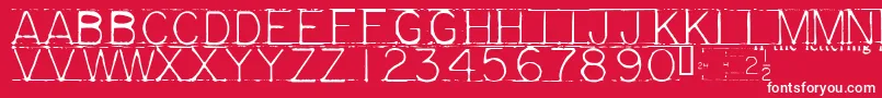 Mechf Font – White Fonts on Red Background