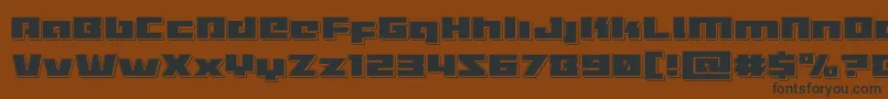 Turbochargepunch Font – Black Fonts on Brown Background