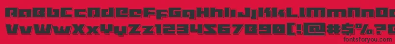 Turbochargepunch Font – Black Fonts on Red Background