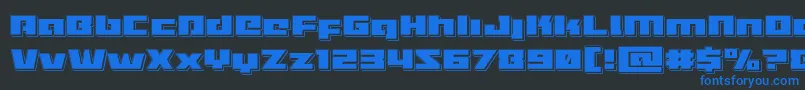 Turbochargepunch Font – Blue Fonts on Black Background