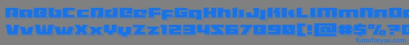 Turbochargepunch Font – Blue Fonts on Gray Background