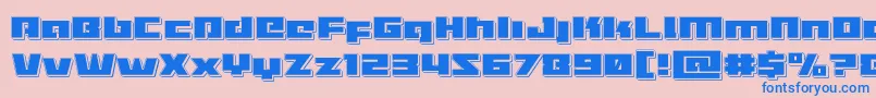 Turbochargepunch Font – Blue Fonts on Pink Background