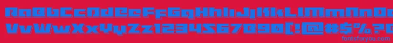 Turbochargepunch Font – Blue Fonts on Red Background