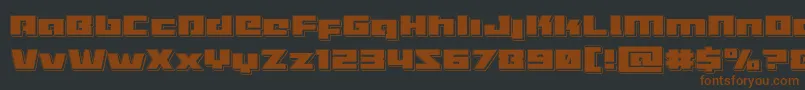 Turbochargepunch Font – Brown Fonts on Black Background