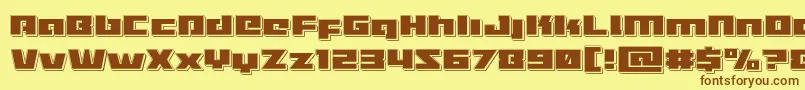 Turbochargepunch Font – Brown Fonts on Yellow Background