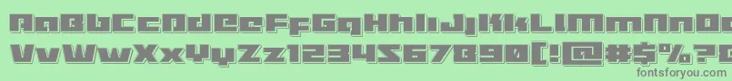 Turbochargepunch Font – Gray Fonts on Green Background