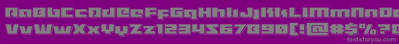Turbochargepunch Font – Gray Fonts on Purple Background
