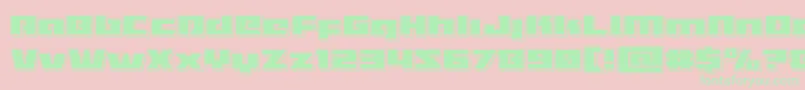 Turbochargepunch Font – Green Fonts on Pink Background