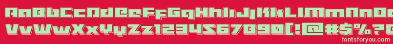 Turbochargepunch Font – Green Fonts on Red Background