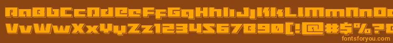 Turbochargepunch Font – Orange Fonts on Brown Background