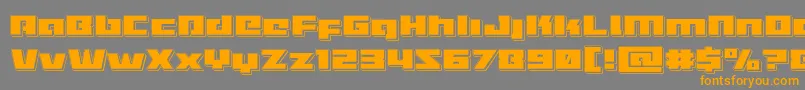 Turbochargepunch Font – Orange Fonts on Gray Background